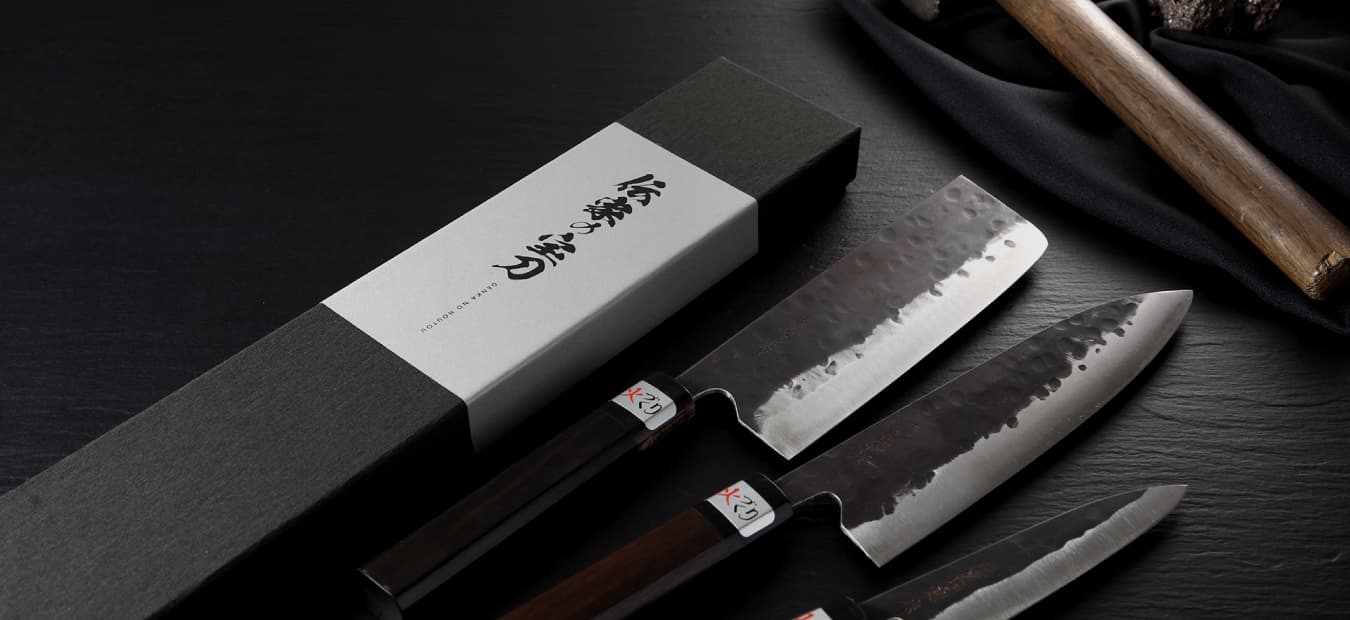 Hand Forged Hammered Pattern Knife/Janpanese Style Kitchen Knife