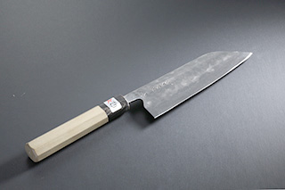  Santoku knife [Maboroshi] + Octagonal handle with buffalo horn ferrule