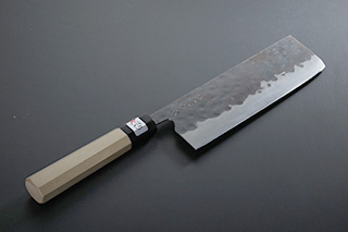 Nakiri knife [Denka] + Octagonal handle with buffalo horn ferrule