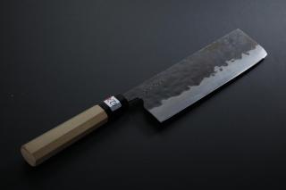 Nakiri knife [Denka] + Octagonal handle with buffalo horn ferrule