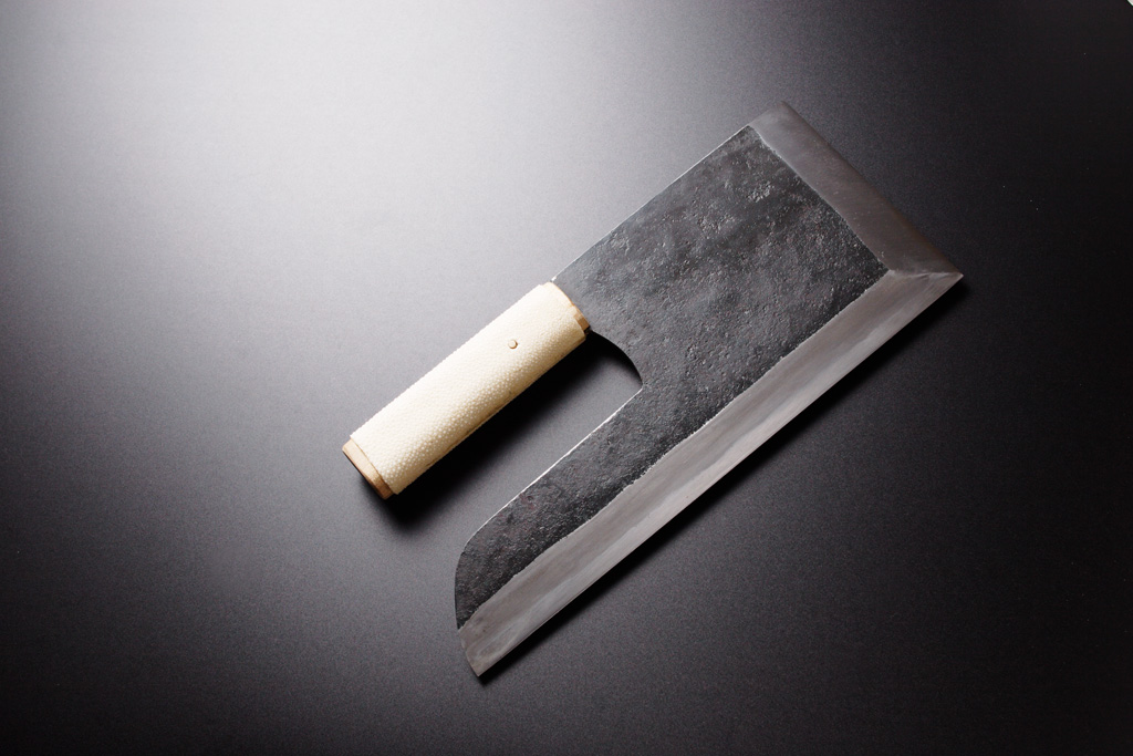 Noodle cutting knife [Kurouchi Single edge]