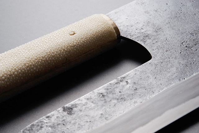 Noodle cutting knife [Kurouchi Single edge]