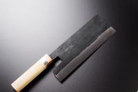 Noodle cutting knife　[Kurouchi Double edge]