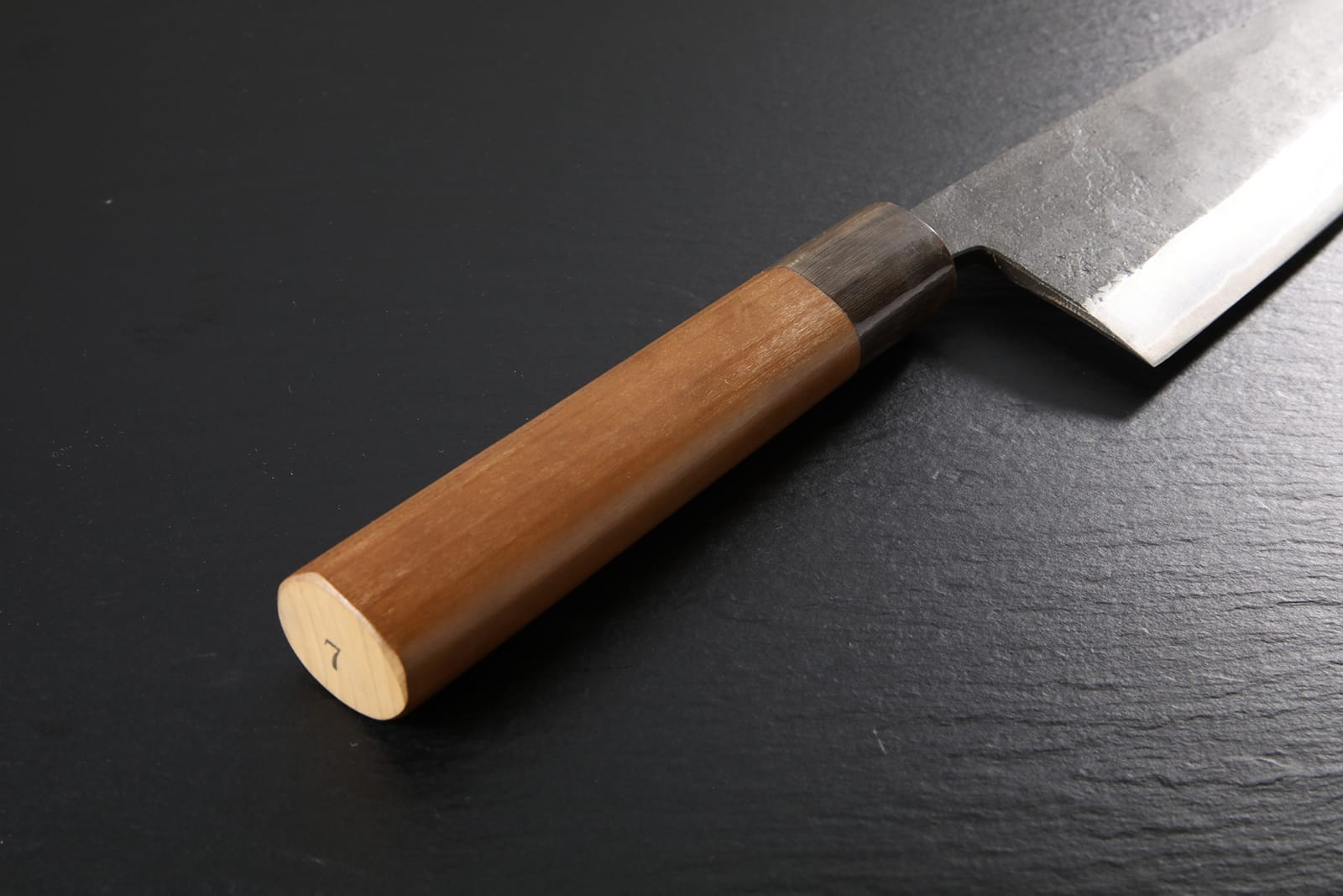 Japanese Salmon cutting knife [Kurouchi], Deba Knife