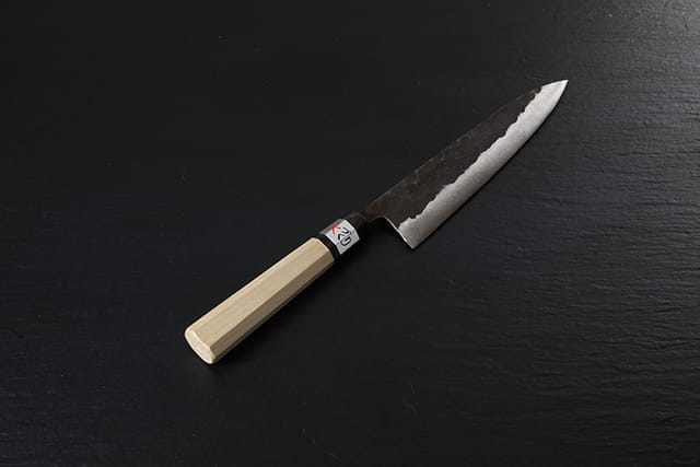 Petty knife [Denka] + Octagonal handle with buffalo horn ferrule