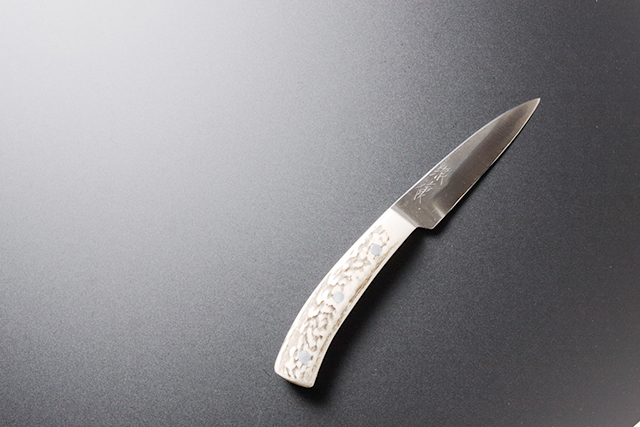SS nashiji knife (Antler grip)