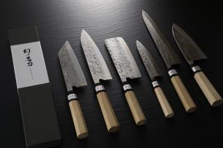 Maboroshi set of six + Octagonal handle with buffalo horn ferrule